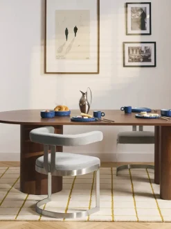 Silla cantilever tapizada Gianni