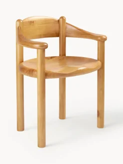 Silla con reposabrazos con madera de pino Daumiller