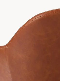 Silla con reposabrazos de cuero sintético Fiji