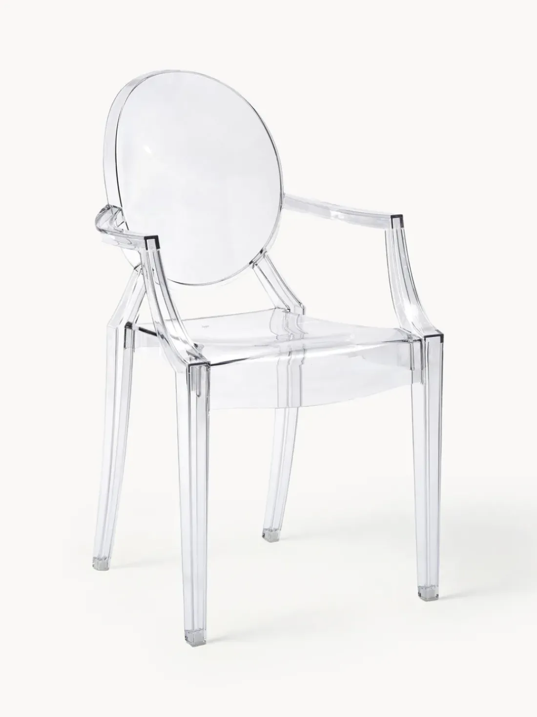 Silla con reposabrazos de diseño Louis Ghost