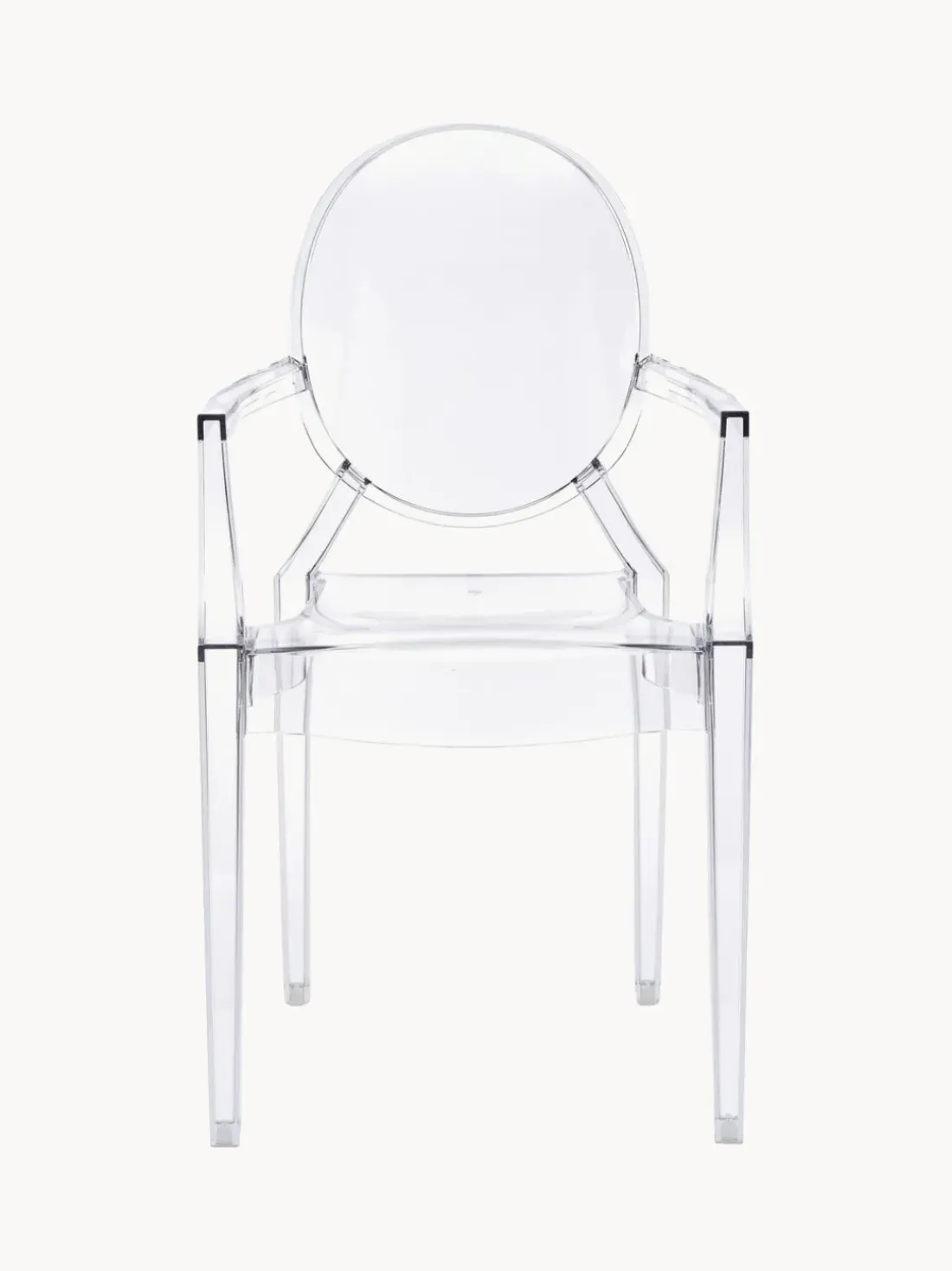 Silla con reposabrazos de diseño Louis Ghost