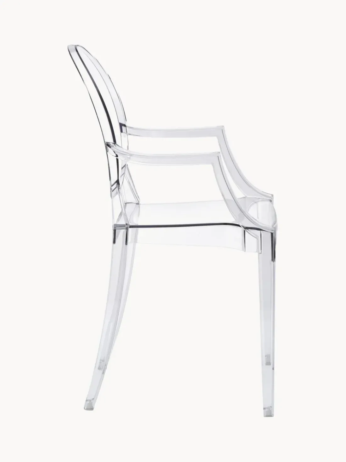 Silla con reposabrazos de diseño Louis Ghost