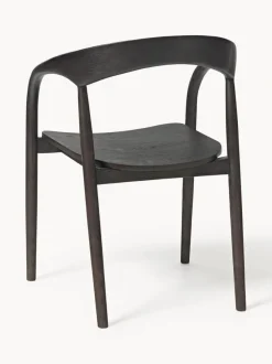 Silla con reposabrazos de madera de fresno Camille