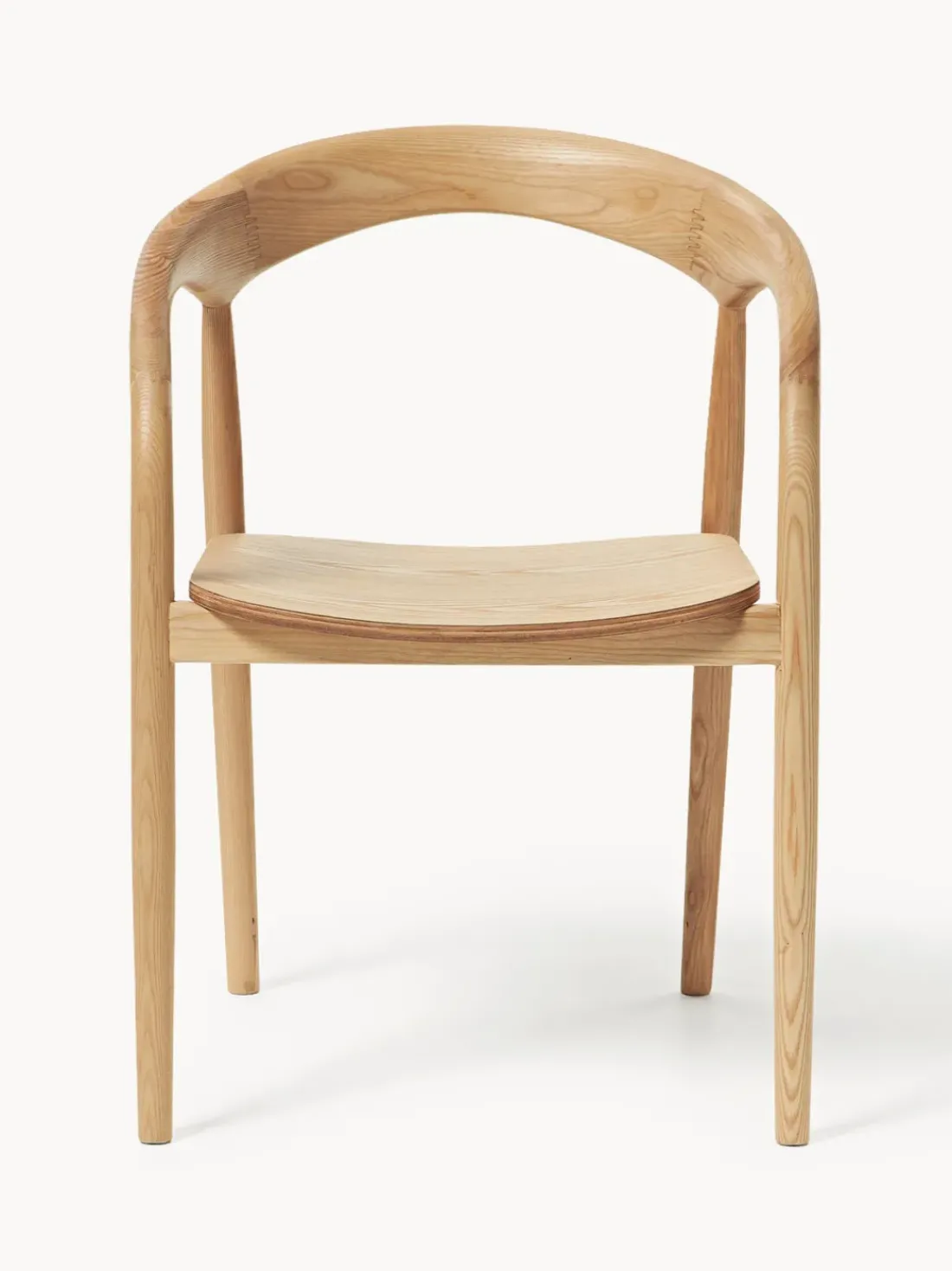 Silla con reposabrazos de madera de fresno Camille