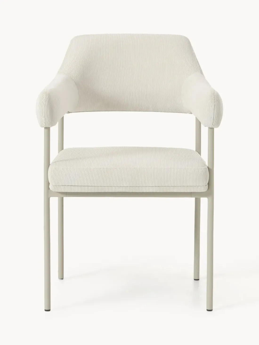 Silla con reposabrazos de pana Zoe