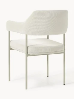 Silla con reposabrazos de pana Zoe