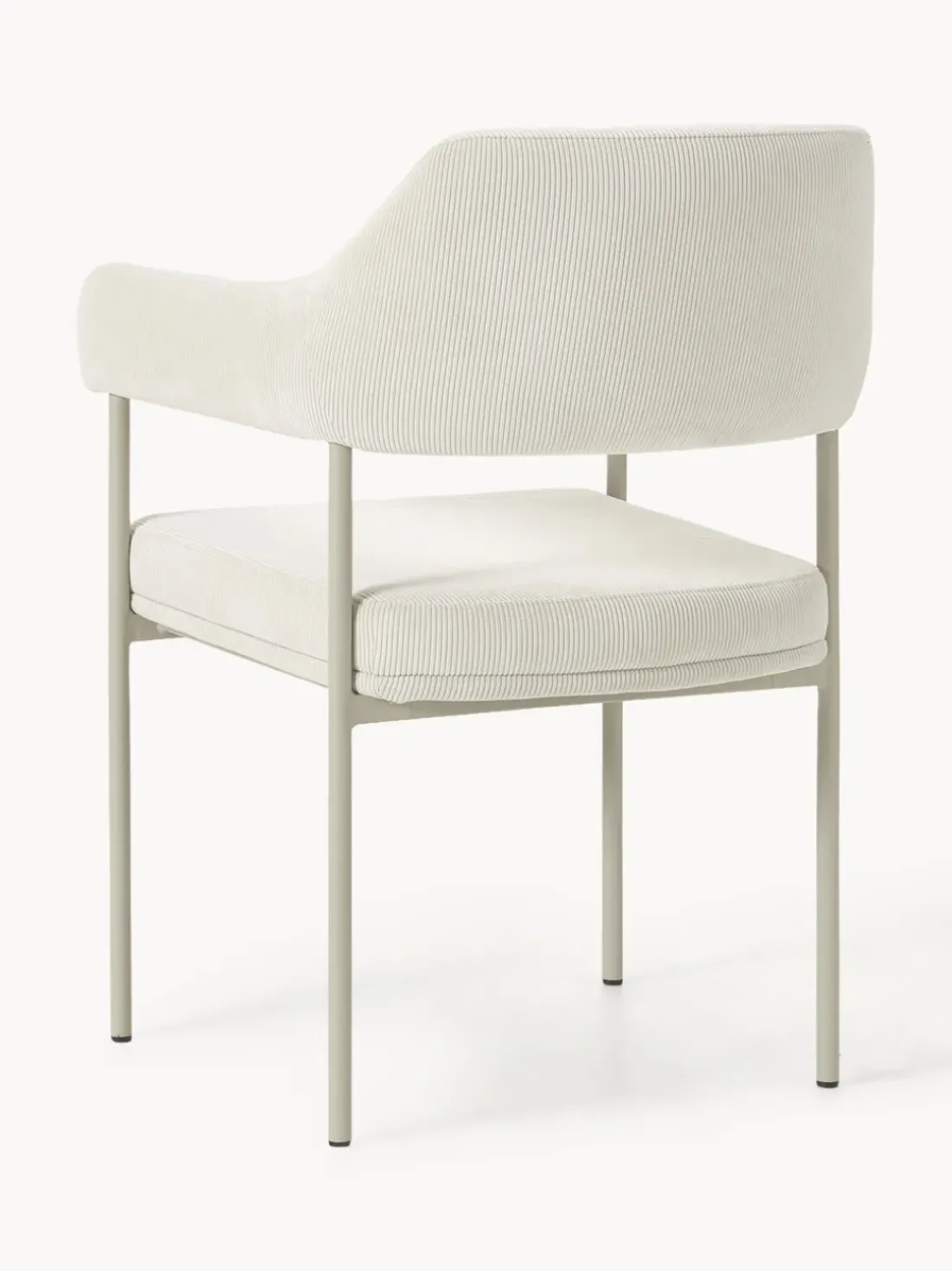 Silla con reposabrazos de pana Zoe