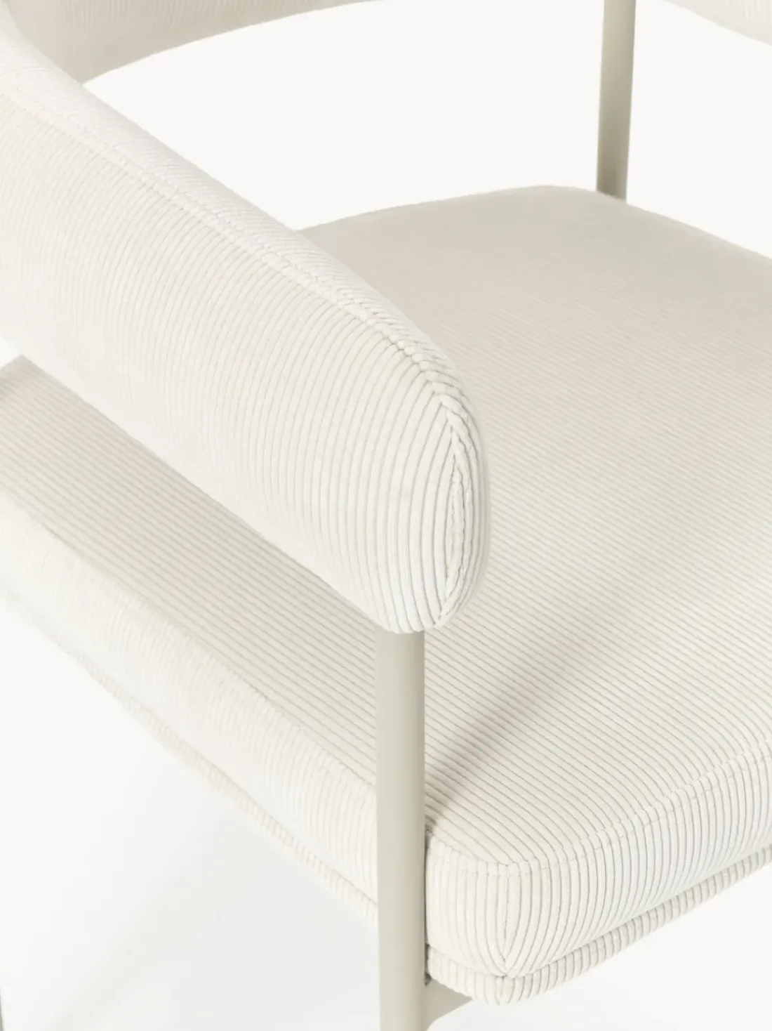 Silla con reposabrazos de pana Zoe