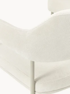 Silla con reposabrazos de pana Zoe