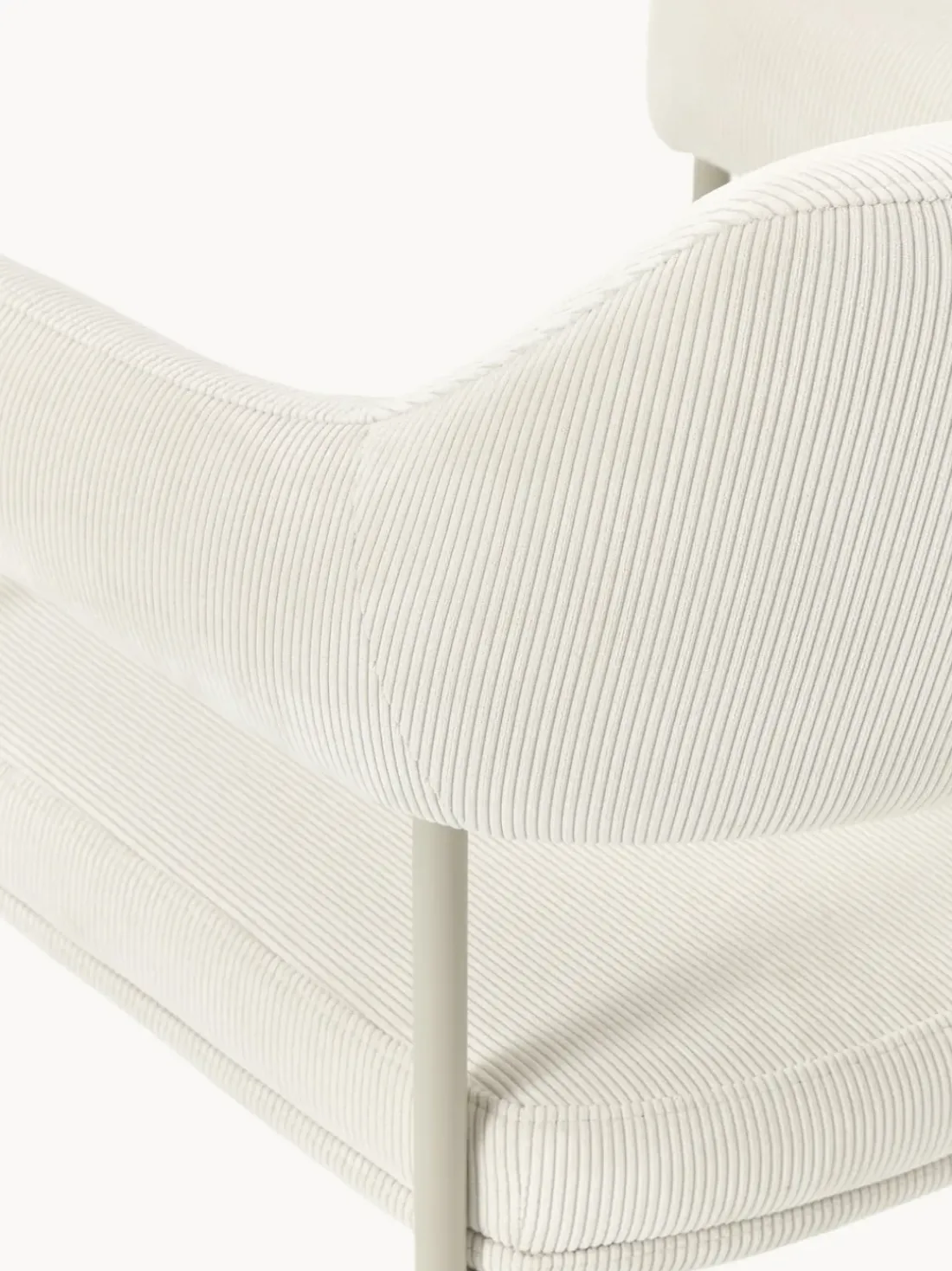 Silla con reposabrazos de pana Zoe