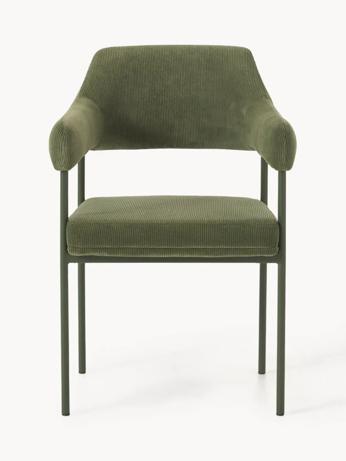 Silla con reposabrazos de pana Zoe