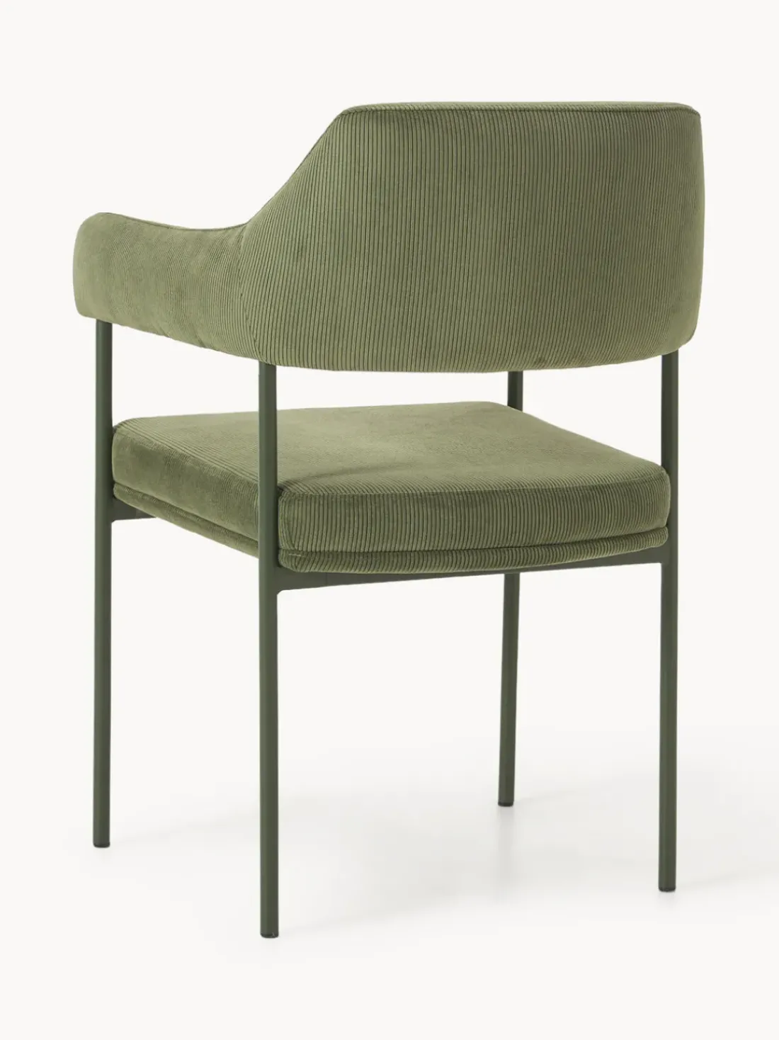 Silla con reposabrazos de pana Zoe