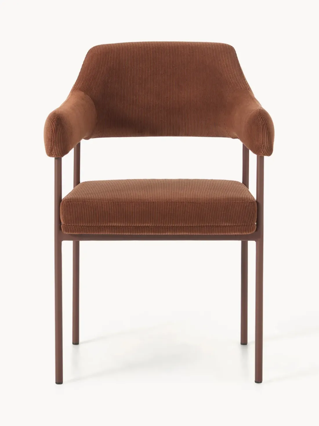 Silla con reposabrazos de pana Zoe