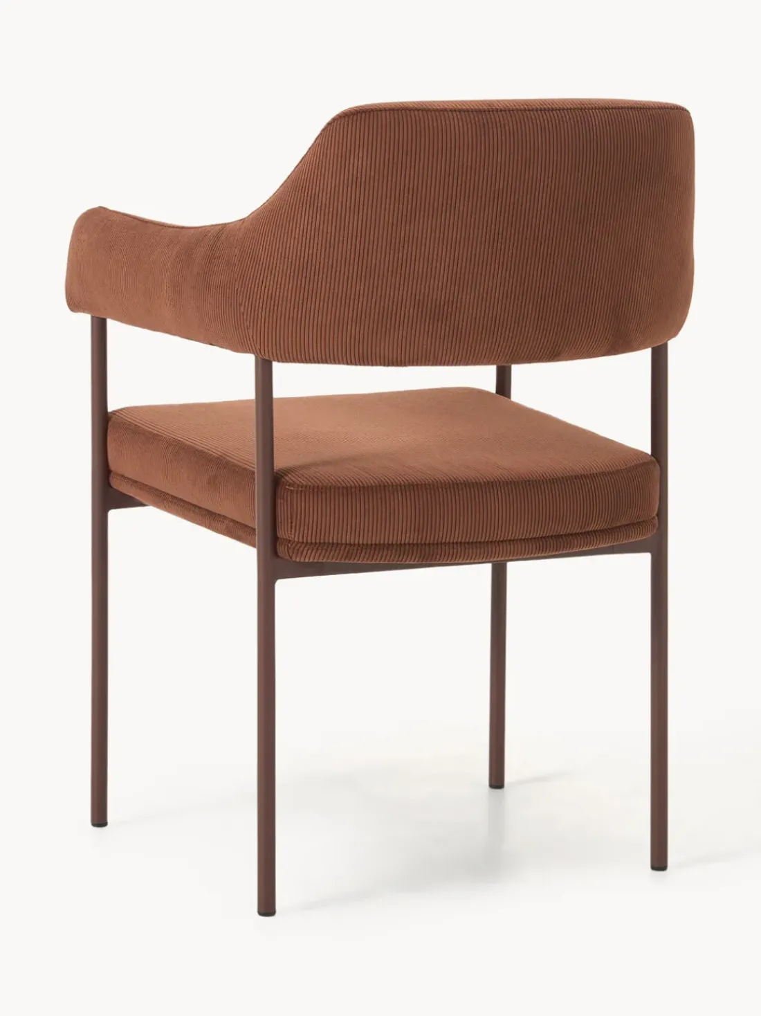 Silla con reposabrazos de pana Zoe