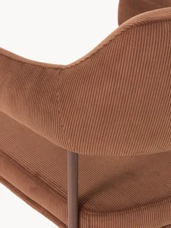 Silla con reposabrazos de pana Zoe