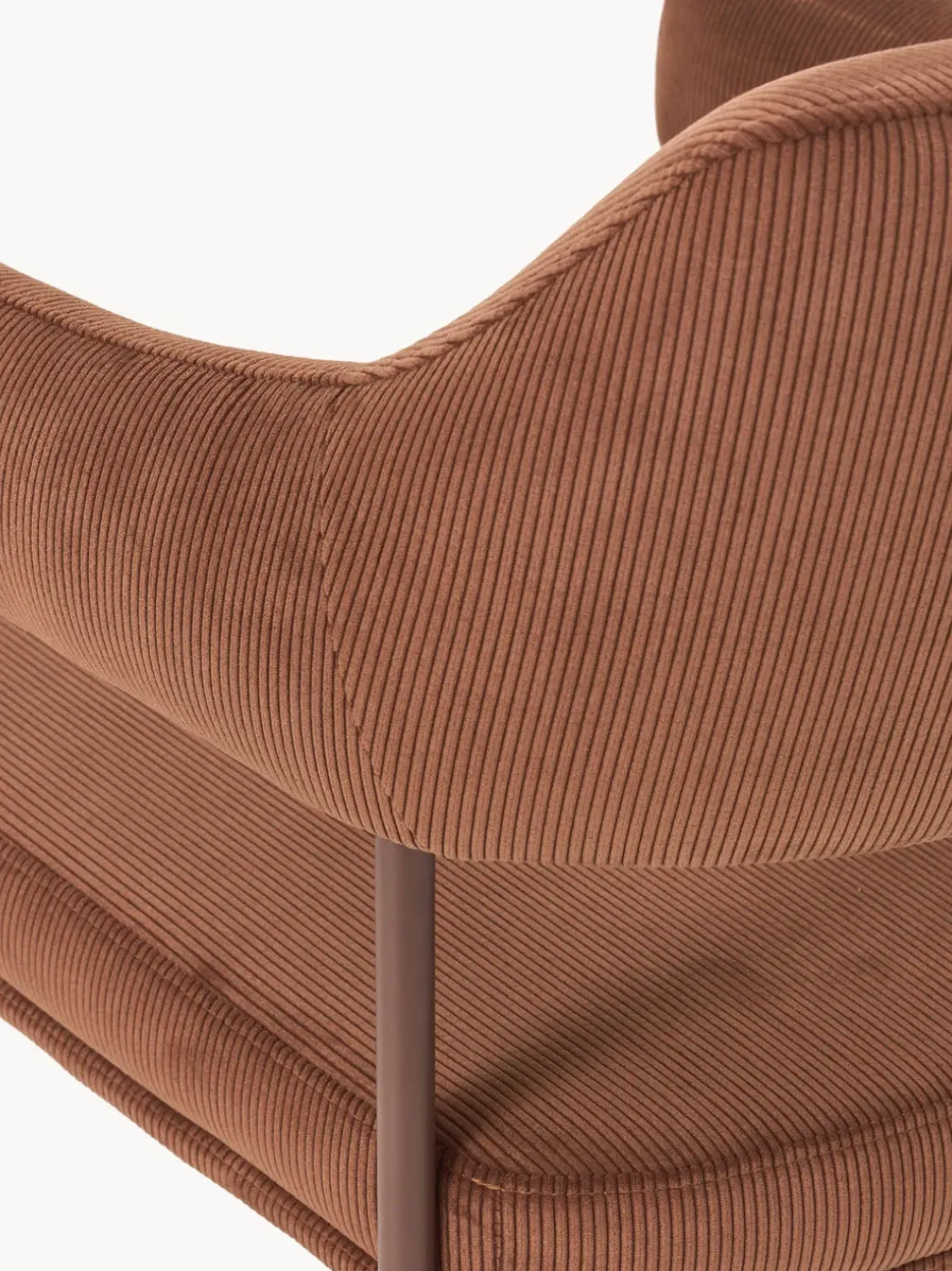 Silla con reposabrazos de pana Zoe