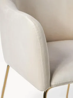 Silla con reposabrazos de terciopelo Isla
