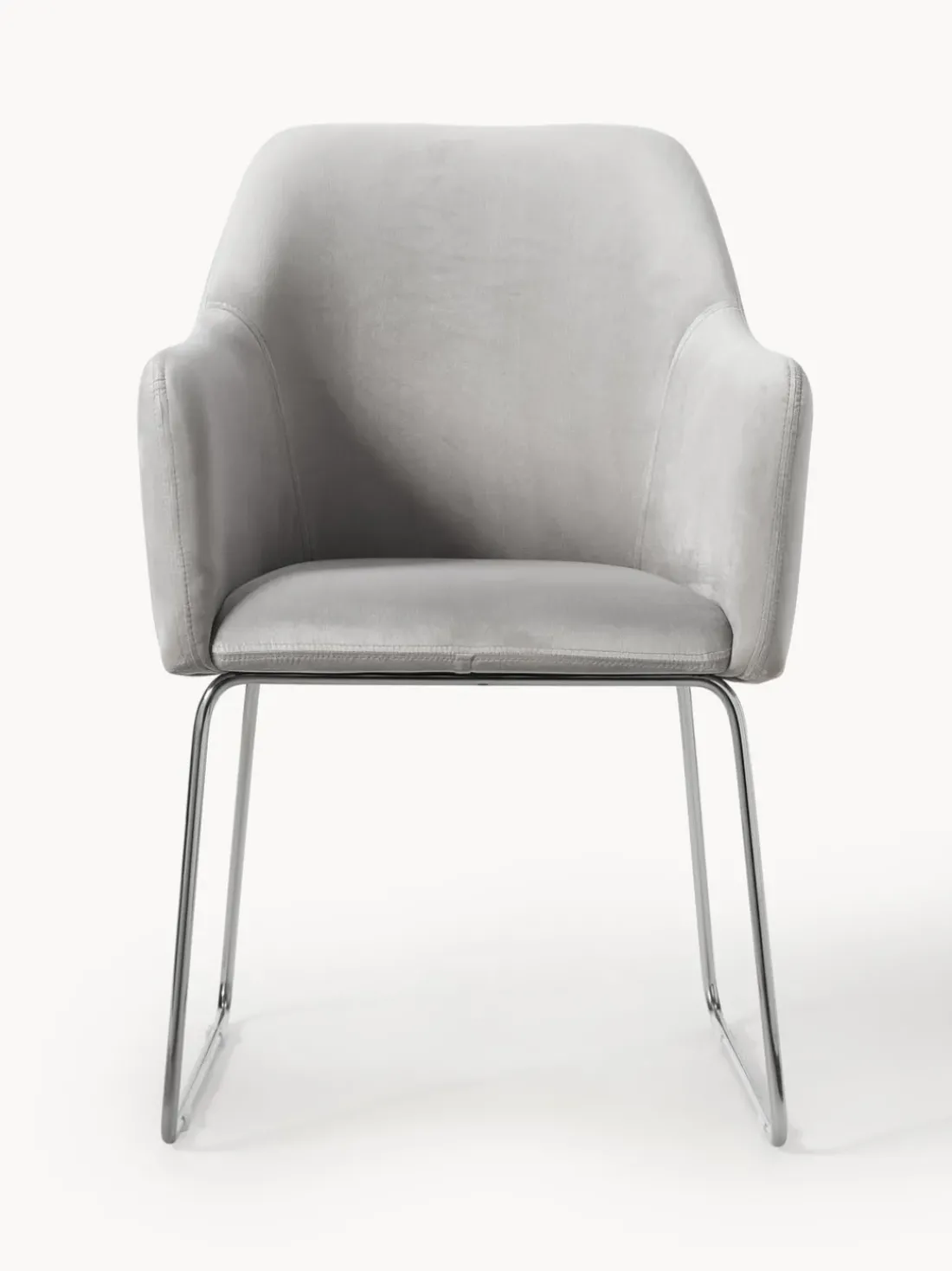 Silla con reposabrazos de terciopelo Isla