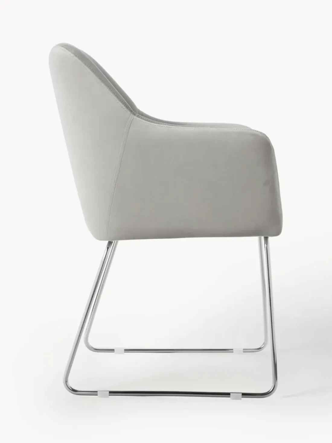 Silla con reposabrazos de terciopelo Isla