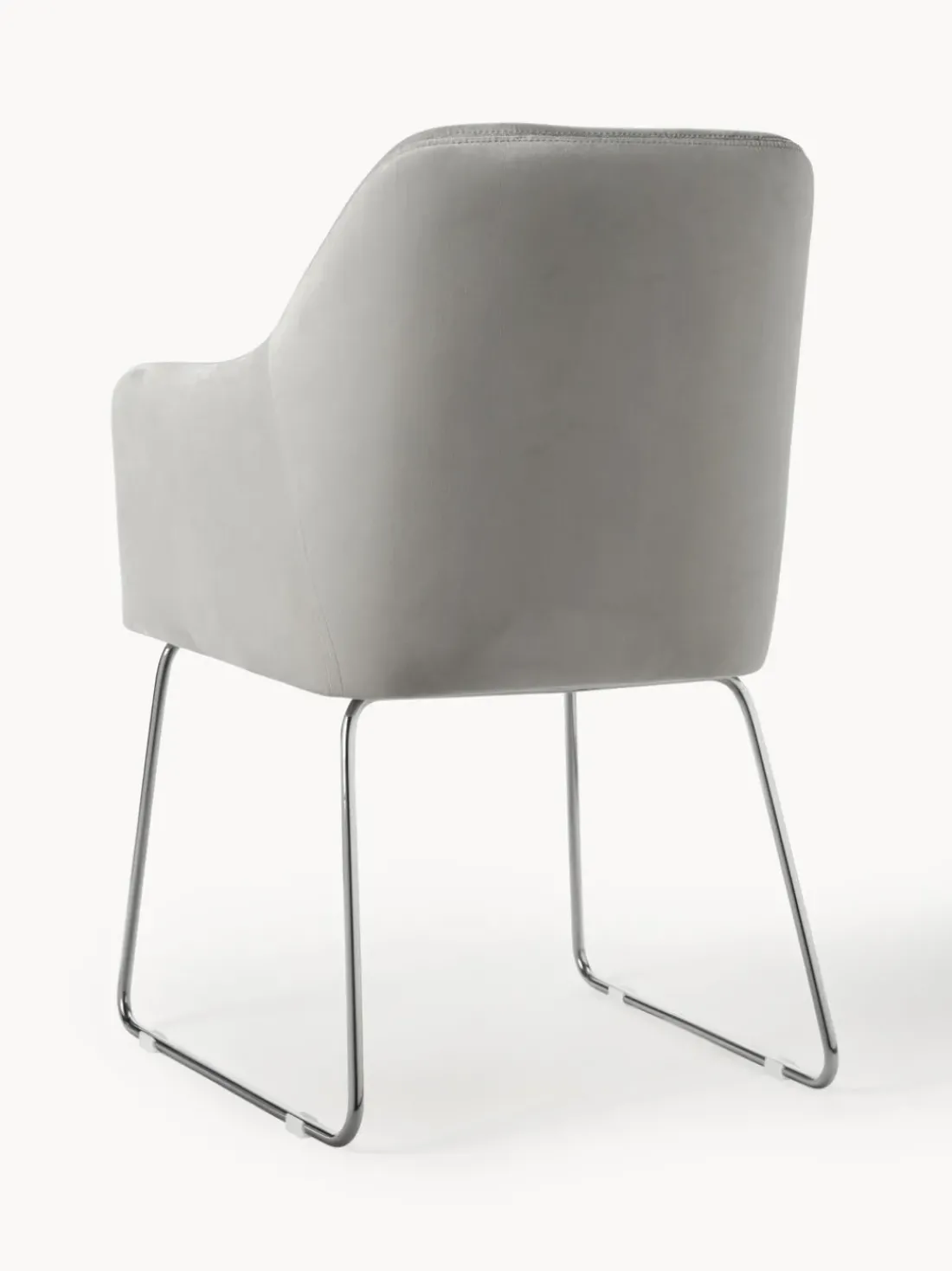 Silla con reposabrazos de terciopelo Isla