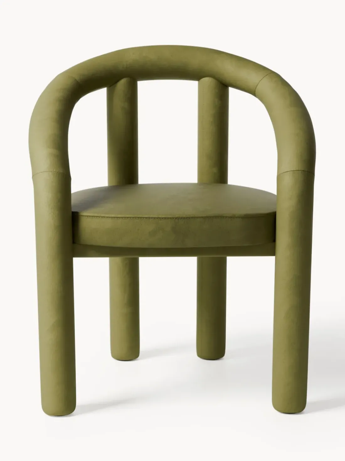 Silla con reposabrazos de terciopelo Calan