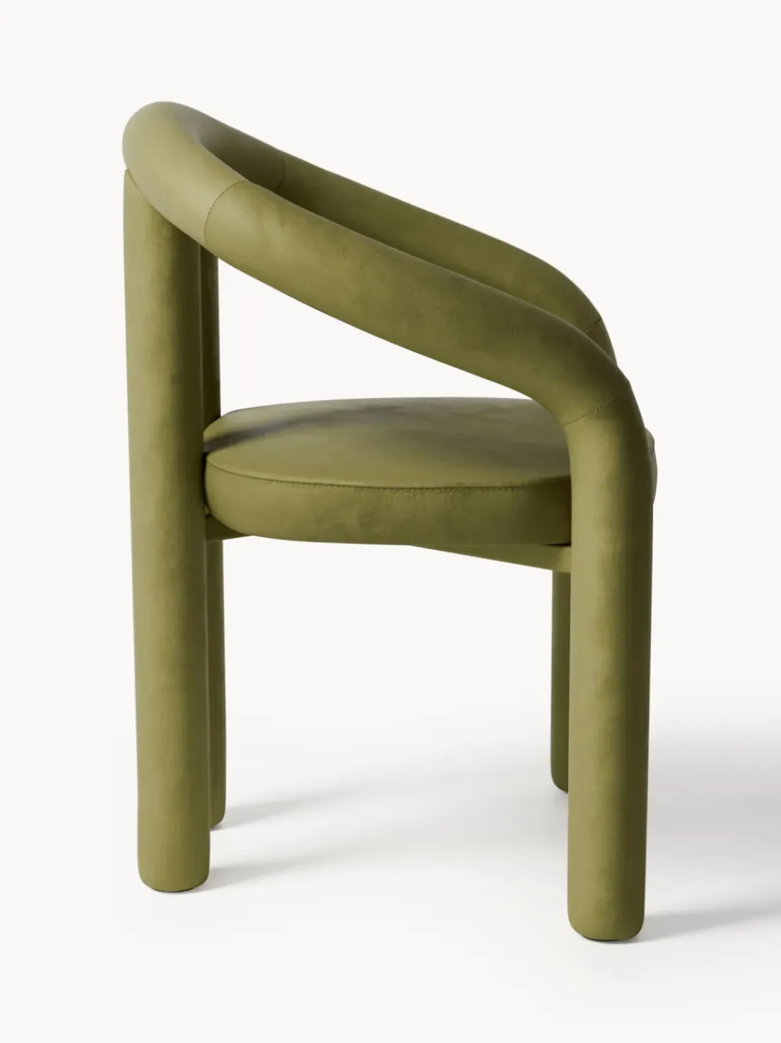 Silla con reposabrazos de terciopelo Calan