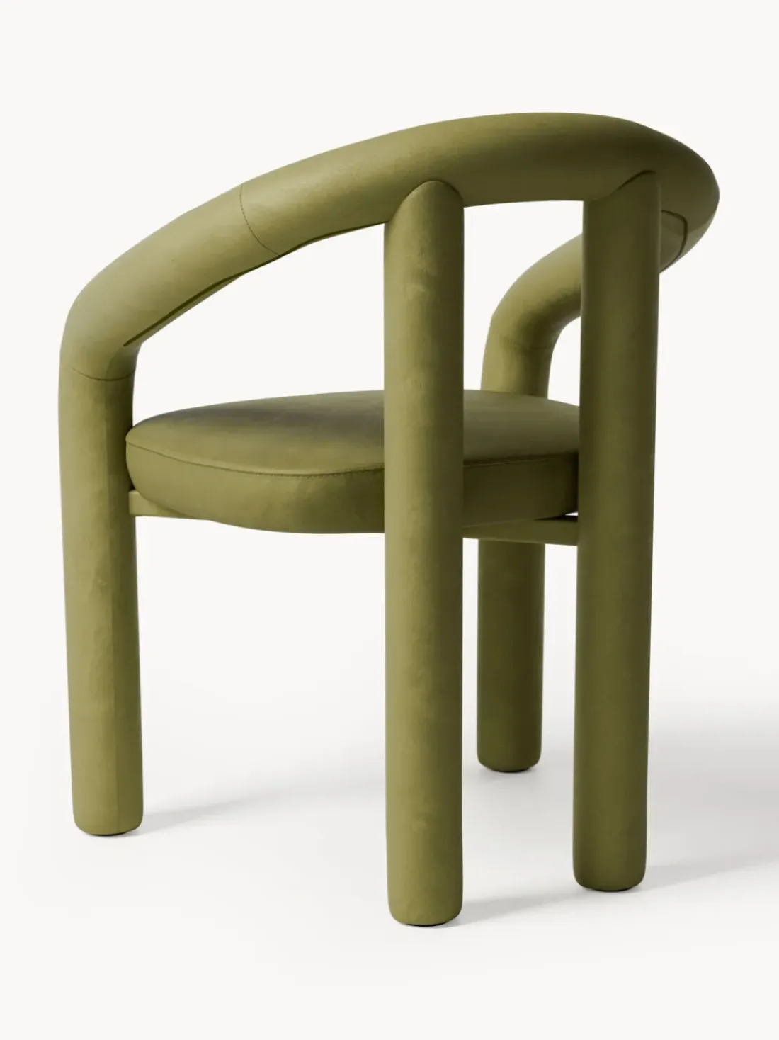 Silla con reposabrazos de terciopelo Calan