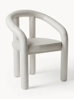 Silla con reposabrazos de terciopelo Calan
