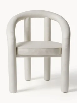 Silla con reposabrazos de terciopelo Calan