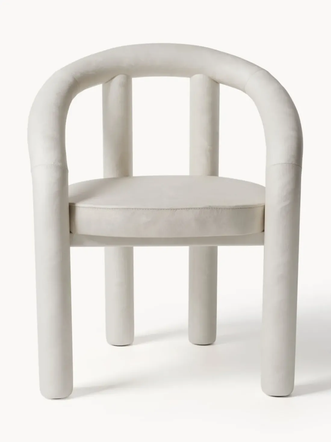 Silla con reposabrazos de terciopelo Calan