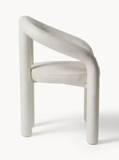 Silla con reposabrazos de terciopelo Calan