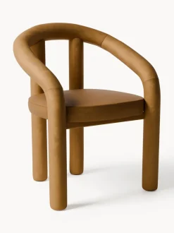 Silla con reposabrazos de terciopelo Calan