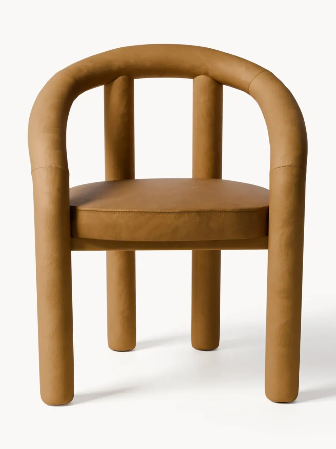 Silla con reposabrazos de terciopelo Calan
