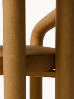 Silla con reposabrazos de terciopelo Calan
