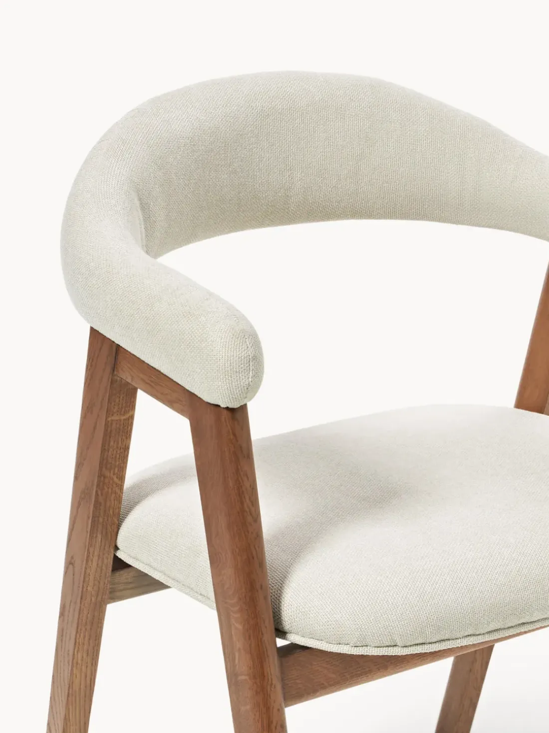 Silla con reposabrazos tapizada Nik