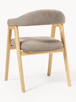 Silla con reposabrazos tapizada Nik