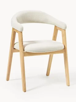 Silla con reposabrazos tapizada Nik