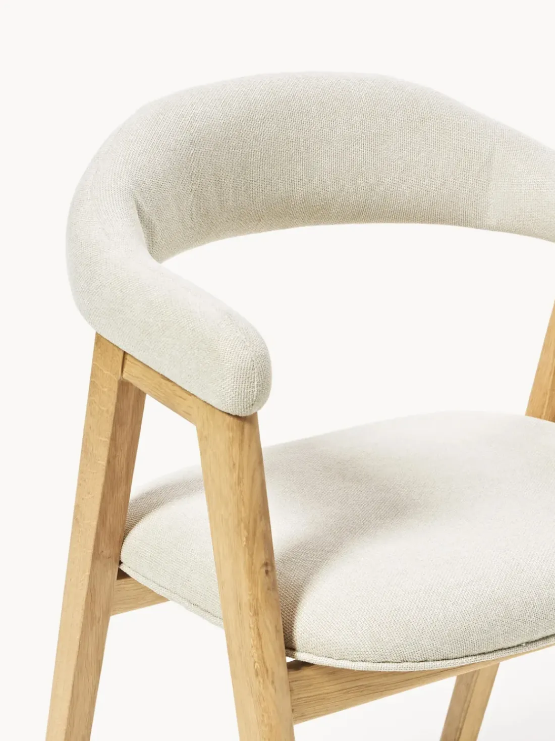 Silla con reposabrazos tapizada Nik