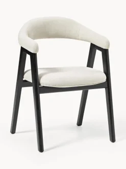 Silla con reposabrazos tapizada Nik