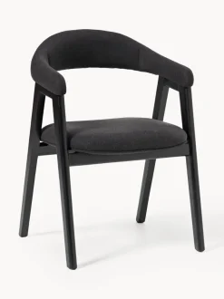 Silla con reposabrazos tapizada Nik
