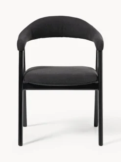 Silla con reposabrazos tapizada Nik