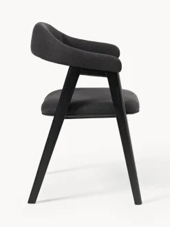 Silla con reposabrazos tapizada Nik