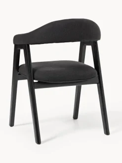 Silla con reposabrazos tapizada Nik