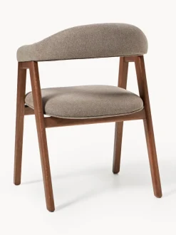 Silla con reposabrazos tapizada Nik