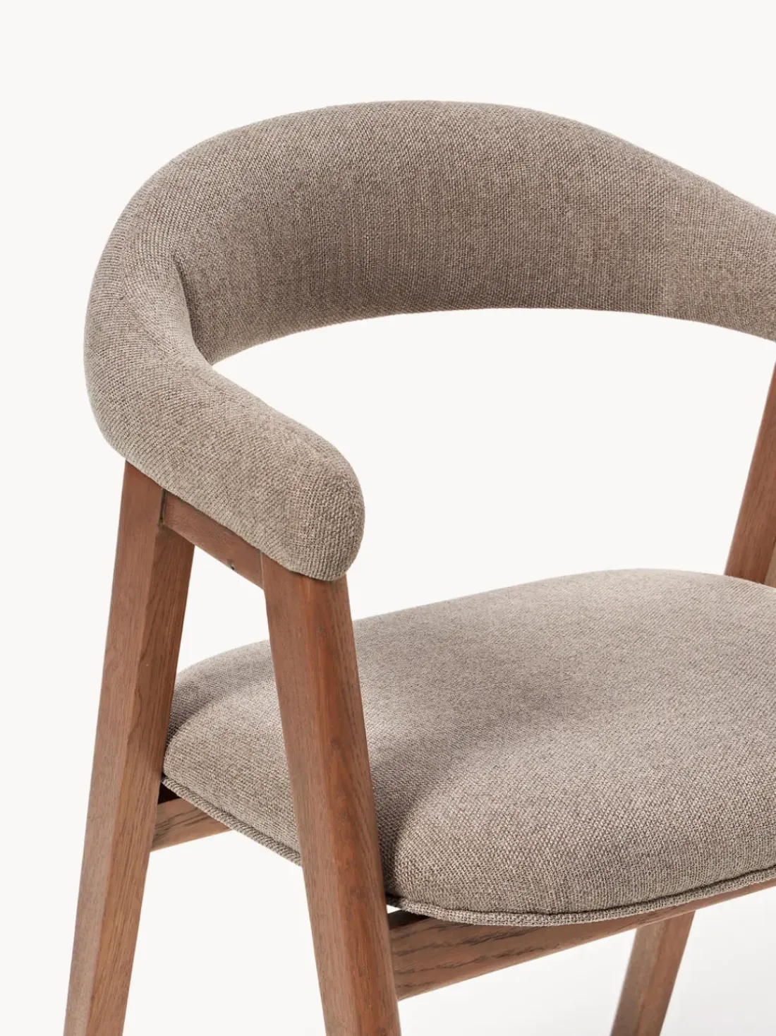 Silla con reposabrazos tapizada Nik