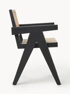 Silla con repozabrazos de tejido vienés Sissi