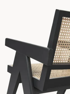 Silla con repozabrazos de tejido vienés Sissi