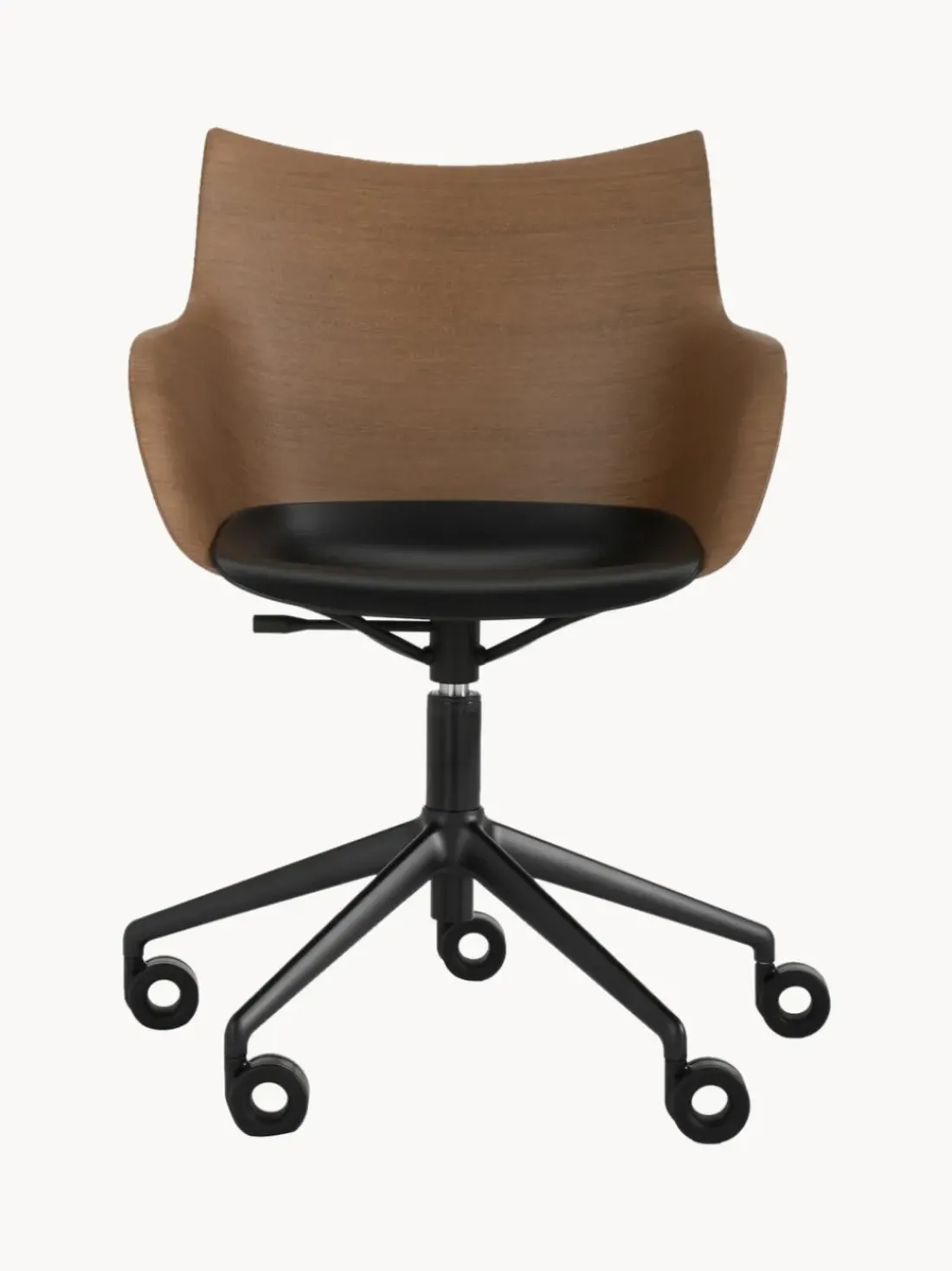 Silla de escritorio con reposabrazos Q/WOOD, altura regulable
