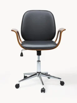 Silla de escritorio de cuero artificial Patron, altura regulable