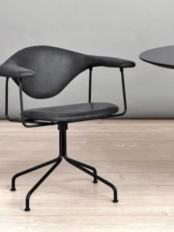Silla de escritorio de cuero giratoria Masculo